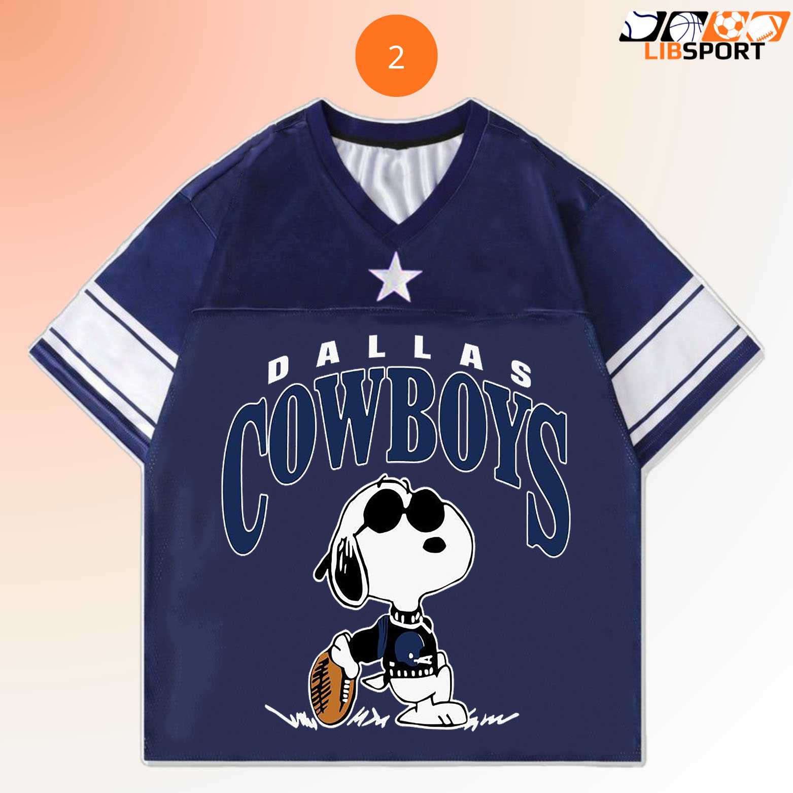 Snoopy Dallas Cowboys Jersey, Funny Nfl Shirt, Unisex Game Day Tee